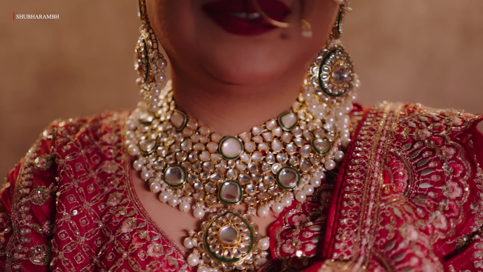 Polki necklace detail